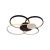 Lustra LED cu telecomanda KILLIAN 74W, 6 Cercuri, lumina Rece/Calda/Neutra, Dimabila, Negru Alb ModernLight Concept