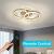 Lustra LED cu telecomanda DARIO 55W, 2 Cercuri, lumina Rece/Calda/Neutra, Dimabila, Auriu ModernLight Concept