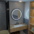 Oglinda LED Rotunda, 70cm, Celeste Majeste Noir MotionGlow Marcello, Sistem Dezaburire, Ceas & Termometru, Dimabila ModernLight Concept