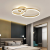 Lustra LED cu telecomanda ELISABETH 72W, 2 Cercuri, lumina Rece/Calda/Neutra, Dimabila, Auriu Lucios ModernLight Concept