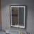Oglinda LED Rectangulara, 60x80cm, Verite Royale Gold MotionGlow Marcello, Sistem Dezaburire, Ceas & Termometru, Dimabila ModernLight Concept