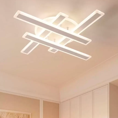 Lustra LED cu telecomanda SHAWN 85W, Liniara, lumina Rece/Calda/Neutra, Dimabila, Alb ModernLight Concept