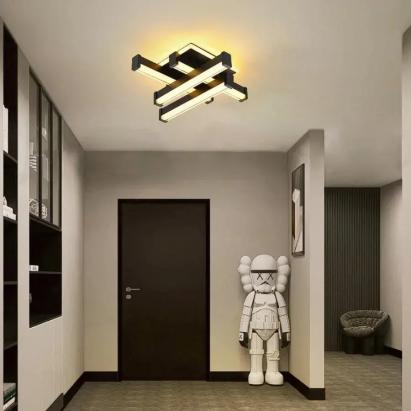 Lustra LED CADE 54W, 4 Elemente, Liniara, lumina Rece/Calda/Neutra, Negru ModernLight Concept