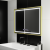 Oglinda LED Rectangulara, 120x80cm, Verite Royale Gold MotionGlow Marcello, Sistem Dezaburire, Ceas & Termometru, Dimabila ModernLight Concept