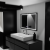 Oglinda LED Rectangulara, 100x80cm, Verite Majeste Noir MotionGlow Marcello, Sistem Dezaburire, Ceas & Termometru, Dimabila ModernLight Concept