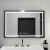 Oglinda LED Rectangulara, 100x80cm, Verite Majeste Noir MotionGlow Marcello, Sistem Dezaburire, Ceas & Termometru, Dimabila ModernLight Concept