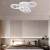 Lustra LED cu telecomanda si cristal DAISY 49W, 4 Elemente, lumina Rece/Calda/Neutra, Dimabila, Alb ModernLight Concept