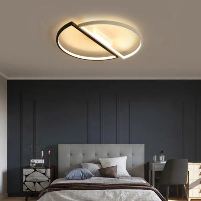 Lustra LED cu telecomanda VECTOR ARCUS 20W, 2 Elemente, lumina Rece/Calda/Neutra, Dimabila, Alb Negru ModernLight Concept