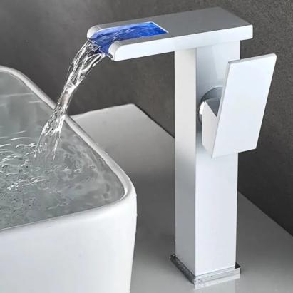 Baterie Lavoar, Lumina RGB, Schimbare de culoare in functie de temperatura apei, OD3014 ModernLight Concept
