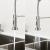 Baterie Bucatarie cu Dus Extractibil, Inox si Alama Crom, YD/101 ModernLight Concept