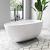 Baterie de Podea cu Cadru Patrat, Alama Sanitara, Negru, CF2036 ModernLight Concept