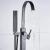 Baterie de Podea cu Cadru Patrat, Alama Sanitara, Negru, CF2036 ModernLight Concept