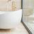 Baterie de Podea cu Para si Furtun, Alama Sanitara, Auriu, CF2041 ModernLight Concept