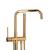 Baterie de Podea cu Para si Furtun, Alama Sanitara, Auriu, CF2041 ModernLight Concept