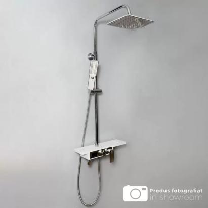 Coloana Dus, Afisaj LCD, Inox, Alb/Argintiu, SJG/009 ModernLight Concept
