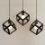 Lustra Forma Cub, STRUKTUR Linear Trio, 3x E27, Negru, Metal ModernLight Concept