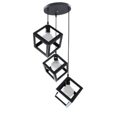 Lustra Forma Cub, STRUKTUR Cluster, 3 x E27, Negru, Metal ModernLight Concept
