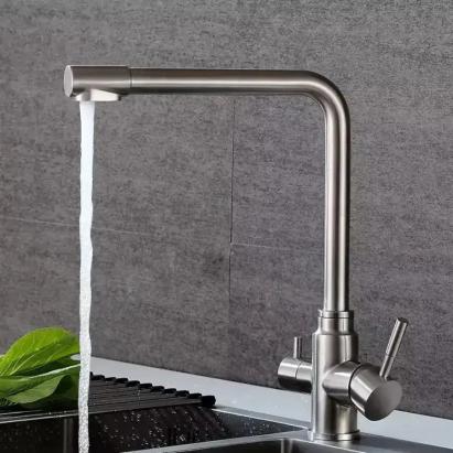 Baterie Bucatarie cu 3 Cai Inox Argintiu CF016 ModernLight Concept