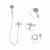 Baterie Baie cu Para de Dus, Inox SUS304, Satinat, LY010 ModernLight Concept