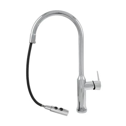 Baterie Bucatarie cu Dus Extractibil Alama Sanitara Argintiu CF/1035/C ModernLight Concept