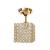 Lustra Catrina Cristal, 1 x E27, Patrat, Auriu ModernLight Concept