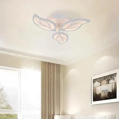 Lustra LED cu telecomanda LAURICE 33W, 3 Petale, lumina Rece/Calda/Neutra, Dimabila, Alb ModernLight Concept