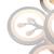 Lustra LED cu telecomanda si cristal DAISY 72W, 6 Elemente, lumina Rece/Calda/Neutra, Dimabila, Alb ModernLight Concept