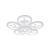 Lustra LED cu telecomanda si cristal DAISY 72W, 6 Elemente, lumina Rece/Calda/Neutra, Dimabila, Alb ModernLight Concept