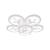 Lustra LED cu telecomanda si cristal DAISY 72W, 6 Elemente, lumina Rece/Calda/Neutra, Dimabila, Alb ModernLight Concept
