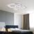 Lustra LED cu telecomanda si cristal NOVA RHOMBA RGB 60W, 4 Patrate, lumina Rece/Calda/Neutra, Dimabila, Crom Lucios ModernLight Concept