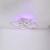 Lustra LED cu telecomanda si cristal NOVA RHOMBA RGB 60W, 4 Patrate, lumina Rece/Calda/Neutra, Dimabila, Crom Lucios ModernLight Concept