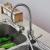 Baterie Bucatarie Pipa Flexibila 2 Jeturi Cartus Ceramic Inox Satinat Racorduri Incluse CF031 ModernLight Concept