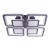 Lustra LED cu telecomanda SUSAN 77W, 4 Patrate, lumina Rece/Calda/Neutra, Dimabila, Negru ModernLight Concept