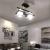 Lustra Clasica Aramis cu Lemn Abajur Patrat 2X E27 Alb Negru ModernLight Concept
