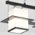 Lustra Clasica Aramis cu Lemn Abajur Patrat 2X E27 Alb Negru ModernLight Concept