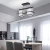 Lustra Clasica Aramis cu Lemn Abajur Patrat 2X E27 Alb Negru ModernLight Concept