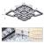 Lustra LED cu telecomanda si cristal QUADRIA SUPREMO RGB 198W, 8 Patrate, lumina Rece/Calda/Neutra, Dimabila, Crom Lucios ModernLight Concept