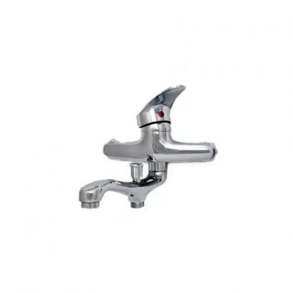 Baterie Cada Crom Lucios - Set Complet cu Pipa Pivotanta de 18cm, Para, Furtun si Excentrice Incluse ModernLight Concept