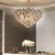 Candelabru Cristal Magno 11xE27, Diametru 60cm, Auriu Lucios si Negru, Inaltime Reglabila ModernLight Concept