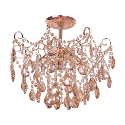 Candelabru Cristal Fiamma, 4x E27, Diametru 50cm, Auriu ModernLight Concept