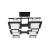 Lustra Clasica Aramis cu lemn, Abajur Patrat, 4 X Dulie E27, Alb / Negru ModernLight Concept