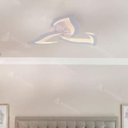 Lustra LED cu telecomanda LOTUS 34W, 3 Petale, lumina Rece/Calda/Neutra, Dimabila, Alb ModernLight Concept
