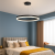 Lustra LED suspendata cu telecomanda ANINA 33W, 1 Cerc, lumina Rece/Calda/Neutra, Dimabila, Negru, Inaltime Reglabila ModernLight Concept