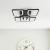 Lustra LED cu telecomanda ZOE 68W, 5 Patrate, lumina Rece/Calda/Neutra, Dimabila, Negru ModernLight Concept