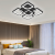 Lustra LED cu telecomanda ZOE 68W, 5 Patrate, lumina Rece/Calda/Neutra, Dimabila, Negru ModernLight Concept