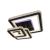 Lustra LED cu telecomanda si cristal LEILA 154W, 3 Patrate, lumina Rece/Calda/Neutra, Dimabila, Negru Crom Lucios ModernLight Concept