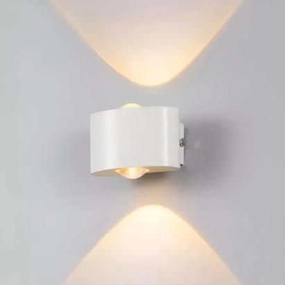 Fantas Aplica LED de Exterior si Interior, 2 Surse x 1W, IP65, Metalic, Alb, 3000K ModernLight Concept