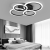 Lustra LED cu telecomanda BETTY 44W, 4 Cercuri, lumina Rece/Calda/Neutra, Dimabila, Negru ModernLight Concept
