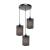 Pendul Izaria, 3*E27, Negru cu Auriu, Metal ModernLight Concept