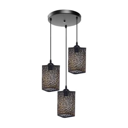 Pendul Izaria, 3*E27, Negru cu Auriu, Metal ModernLight Concept
